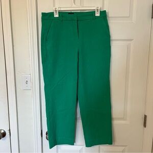 j crew green cropped kalli pant size 12